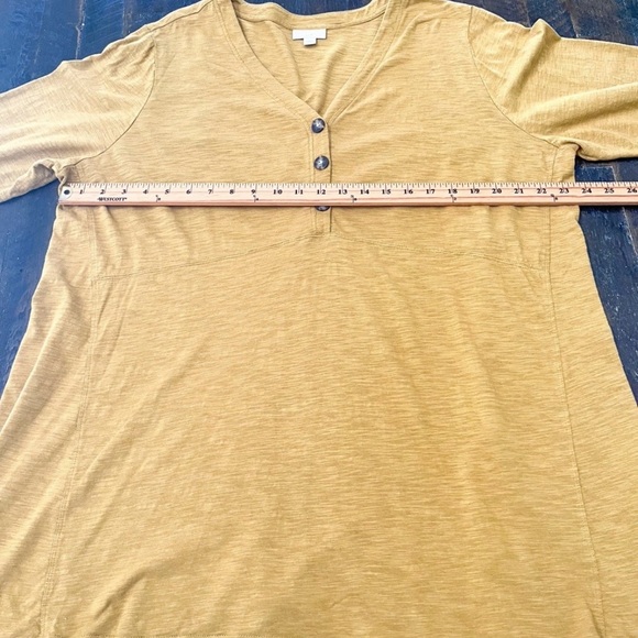 J Jill Women's Mustard V-Neck Tunic Top 2X - Picture 5 of 7